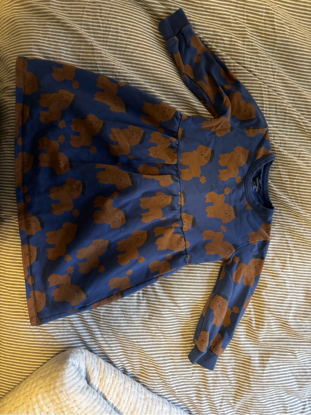 Tiny Cottons Kids Long-Sleeve Dress with poodle Print